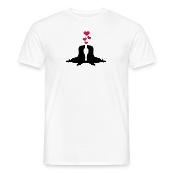 Robbe - Männer T-Shirt - Weiß - Vorne - AI Model Male 178 dark (178cm)