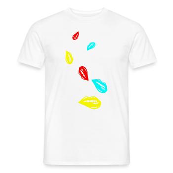 Symbole de lèvre - T-shirt homme - blanc - Devant - AI Model Male 178 dark (178cm)