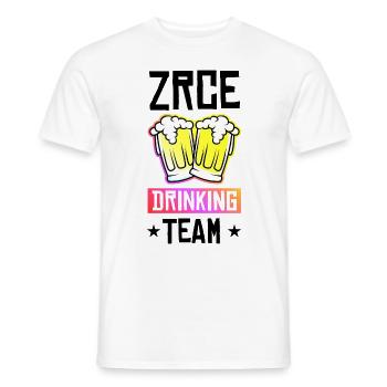 L’équipe Zrce Drinking - T-shirt homme - blanc - Devant - AI Model Male 178 dark (178cm)