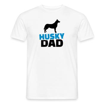 Husky Dad - T-shirt homme - blanc - Devant - AI Model Male 178 dark (178cm)