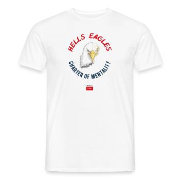 1 HELLS EAGLES CoM - T-shirt homme - blanc - Devant - AI Model Male 178 dark (178cm)