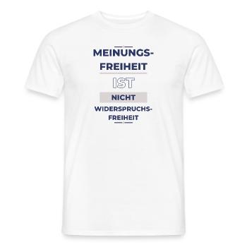 Meinungsfreiheit LBHGBW - Männer T-Shirt - Weiß - Vorne - AI Model Male 178 dark (178cm)