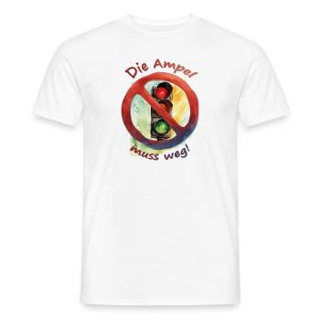 Die Ampel muss weg! - Männer T-Shirt - Weiß - Vorne - AI Model Male 178 dark (178cm)