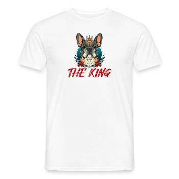 FRENCH BOULDOG DOG THE KING BREED CUTE FIGHTING - Men's T-Shirt - white - Front - AI Model Male 178 dark (178cm)