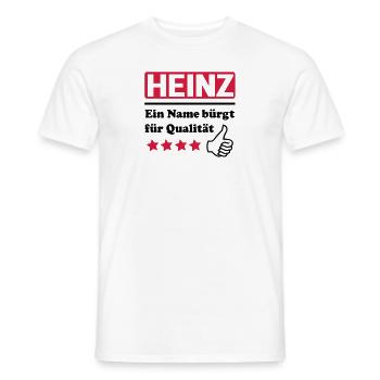 heinz - Männer T-Shirt - Weiß - Vorne - AI Model Male 178 dark (178cm)