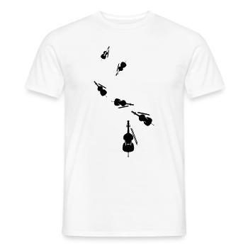 Icône de violon - T-shirt homme - blanc - Devant - AI Model Male 178 dark (178cm)