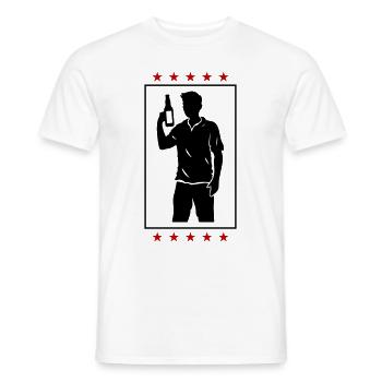Drinking Team Bottle - Men's T-Shirt - white - Front - AI Model Male 178 dark (178cm)