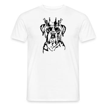 Boxer allemand Chien de la couronne Chiens Wilsigns - T-shirt homme - blanc - Devant - AI Model Male 178 dark (178cm)