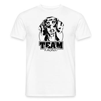 TEAM Dackel Hund Hunde Wilsigns - Männer T-Shirt - Weiß - Vorne - AI Model Male 178 dark (178cm)