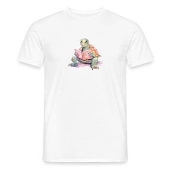 Turtle Watercolor Design 3 - Men's T-Shirt - white - Front - AI Model Male 178 dark (178cm)