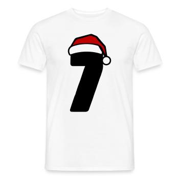 7 Numéro de Noël - T-shirt homme - blanc - Devant - AI Model Male 178 dark (178cm)