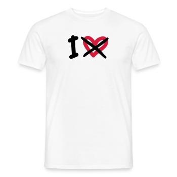 I Hate - Männer T-Shirt - Weiß - Vorne - AI Model Male 178 dark (178cm)