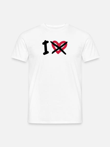 I Hate - Männer T-Shirt - Weiß