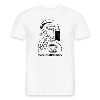 Espressionismus - Espresso - Kaffee trinken - Männer T-Shirt - Weiß - Vorne - AI Model Male 178 dark (178cm)