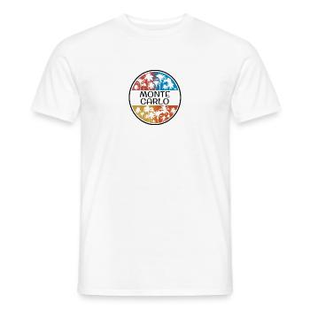 Monte Carlo Palm Tree Souvenir de vacances élégant - T-shirt homme - blanc - Devant - AI Model Male 178 dark (178cm)