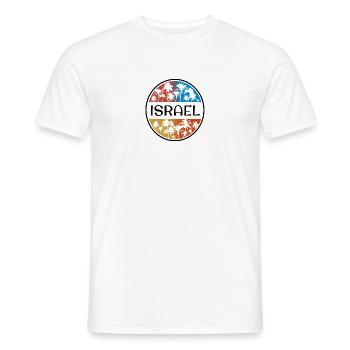 Israël Palmier Souvenir de vacances élégant - T-shirt homme - blanc - Devant - AI Model Male 178 dark (178cm)