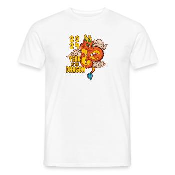 Chinesisches Neujahr Drache China Asian I Geschenk - Männer T-Shirt - Weiß - Vorne - AI Model Male 178 dark (178cm)