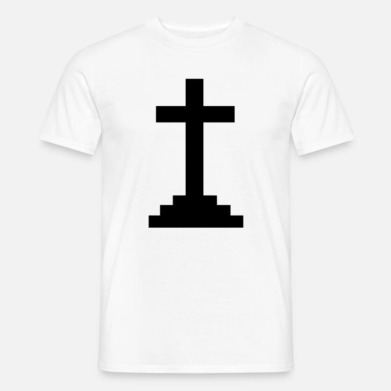 Kreuz (V) - Männer T-Shirt - Weiß
