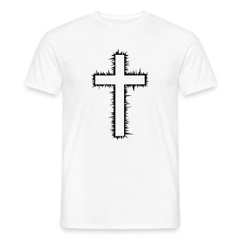 Cross (V) - Men's T-Shirt - white - Front - AI Model Male 178 dark (178cm)