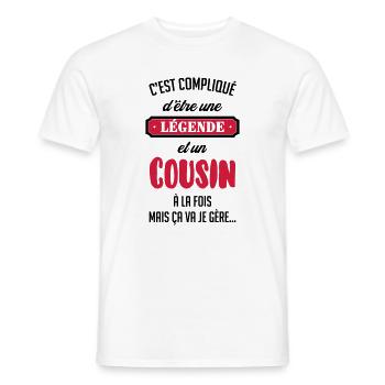 Onkel / Tante / Vetter / Cousin / Kusine - Männer T-Shirt - Weiß - Vorne - AI Model Male 178 dark (178cm)