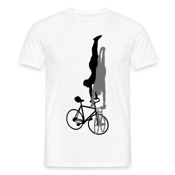 Artistic cycling, artistic cycling, indoor cycling - Men's T-Shirt - white - Front - AI Model Male 178 dark (178cm)