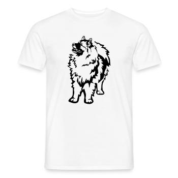 Keeshond - Men's T-Shirt - white - Front - AI Model Male 178 dark (178cm)