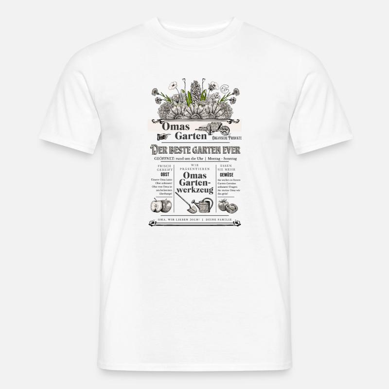 Oma Großmutter Garten Gärtnerin Geschenk - Männer T-Shirt - Weiß