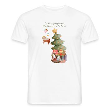 Frohes gesegnetes Weihnachtsfest grün Christbaum - Männer T-Shirt - Weiß - Vorne - AI Model Male 178 dark (178cm)