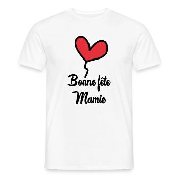 OMA. MUTTERTAG. ALLES GUTE ZUM GEBURTSTAG OMA. ICH LIEBE DICH - Männer T-Shirt - Weiß - Vorne - AI Model Male 178 dark (178cm)