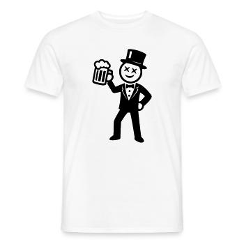 Marié Enterrement de vie de garçon Stick Figure - T-shirt homme - blanc - Devant - AI Model Male 178 dark (178cm)