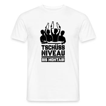 Bye bye niveau jusqu’à lundi - T-shirt homme - blanc - Devant - AI Model Male 178 dark (178cm)