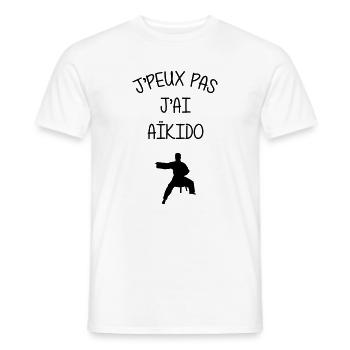 Ich kann nicht. Ich habe Aikido. - Männer T-Shirt - Weiß - Vorne - AI Model Male 178 dark (178cm)