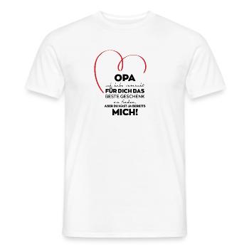 Opa Großvater lustiges Geschenk - Männer T-Shirt - Weiß - Vorne - AI Model Male 178 dark (178cm)