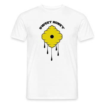 Sweet Honey - Männer T-Shirt - Weiß - Vorne - AI Model Male 178 dark (178cm)