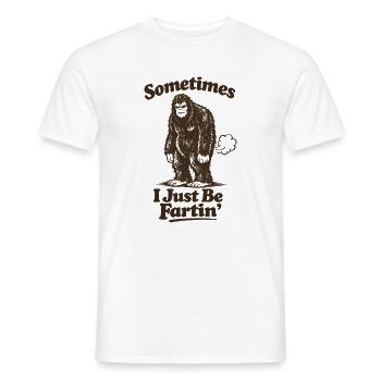 Sometimes I just fart. Men farting bigf - Men's T-Shirt - white - Front - AI Model Male 178 dark (178cm)