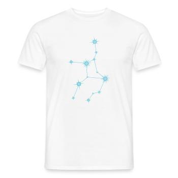 Virgo Star Constellation Zodiac Sign Pastel Blue - Men's T-Shirt - white - Front - AI Model Male 178 dark (178cm)
