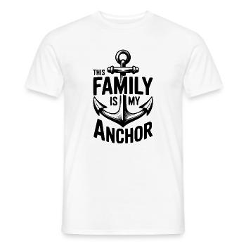 Cette famille est mon ancre - T-shirt homme - blanc - Devant - AI Model Male 178 dark (178cm)