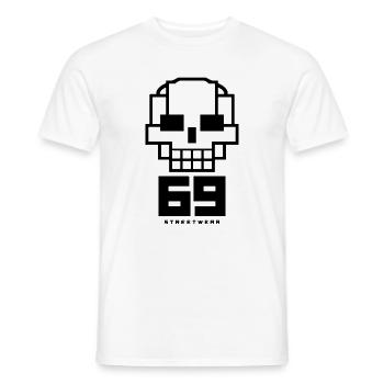 Skull69 - Men's T-Shirt - white - Front - AI Model Male 178 dark (178cm)