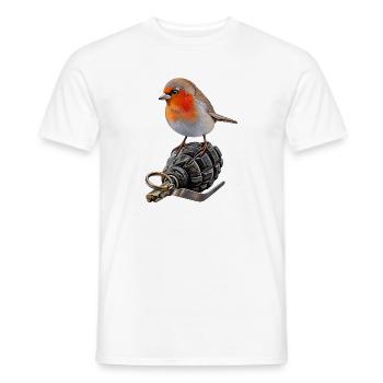 Robin of Peace - Men's T-Shirt - white - Front - AI Model Male 178 dark (178cm)