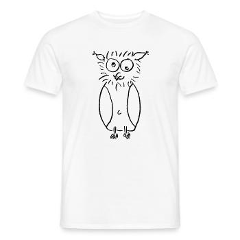 Eule  - Männer T-Shirt - Weiß - Vorne - AI Model Male 178 dark (178cm)