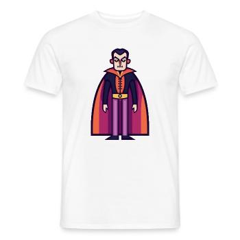 Vampir mit Umhang Halloween Symbol - Männer T-Shirt - Weiß - Vorne - AI Model Male 178 dark (178cm)