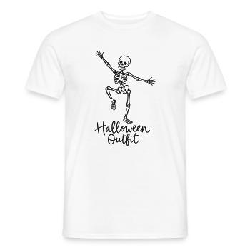 Tanzende Skelett-Halloween-Kostüm - Männer T-Shirt - Weiß - Vorne - AI Model Male 178 dark (178cm)
