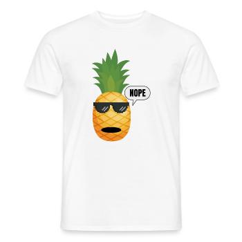Annanas_Spruch-_Nope - Männer T-Shirt - Weiß - Vorne - AI Model Male 178 dark (178cm)
