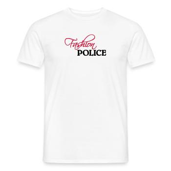 Fashion Police - T-shirt homme - blanc - Devant - AI Model Male 178 dark (178cm)