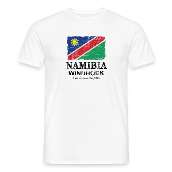 Namibia Flag - Männer T-Shirt - Weiß - Vorne - AI Model Male 178 dark (178cm)