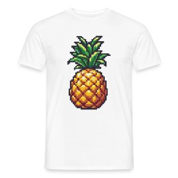 Icône pixel ananas - T-shirt homme - blanc - Devant - AI Model Male 178 dark (178cm)