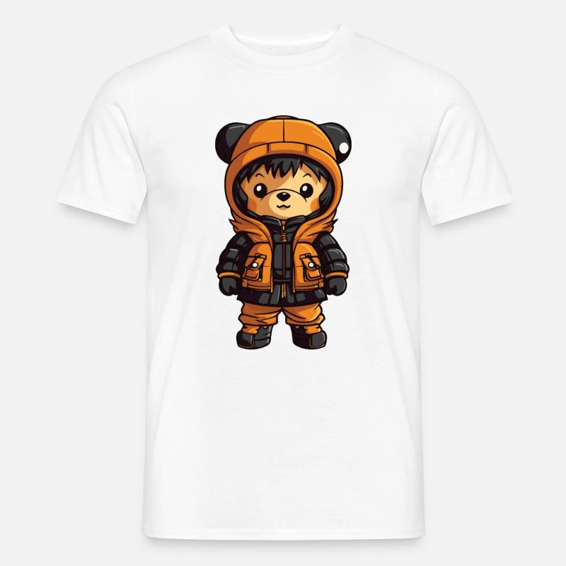 Bär Winter Comic - Männer T-Shirt - Weiß