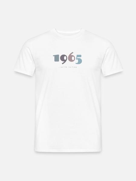 1965 Retro jaar Design - geboren 1965 verjaardagscadeau - Heren T-shirt - wit