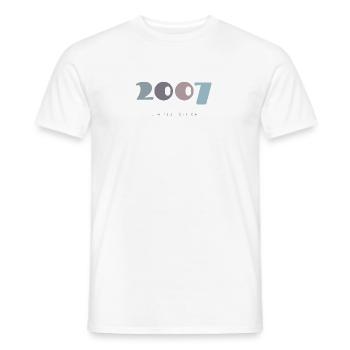2007 Retro Year Design - Born 2007 Birthday Gift - Men's T-Shirt - white - Front - AI Model Male 178 dark (178cm)