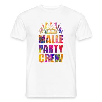 Malle Party Crew Spruch - Männer T-Shirt - Weiß - Vorne - AI Model Male 178 dark (178cm)